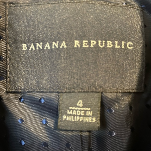 NWOT Vintage Banana Republic Black Velvet Blazer Size 4 - Picture 2 of 3